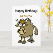 Carte YAK yackety-yak birthday chatting card (Fleur jaune)