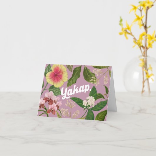 Carte "Yakap" (Hug) Fleurs philippines (Fleur jaune)