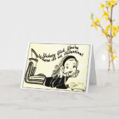 Carte Yakety Yak Saint-Valentin Vintage (Fleur jaune)