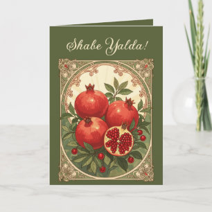 Carte Yalda Grenades Solstice d'Hiver Persan