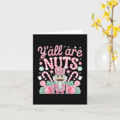 Carte Y'all Are Nuts Nutcracker Funny Xmas Pajamas Merry (Fleur jaune)