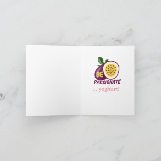 Carte Yaourt de Passionfruit (Intérieur)