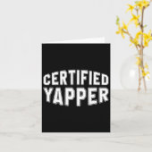 Carte Yapper certifié Funny Professional Yapper (Fleur jaune)