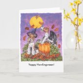 Carte Yappy de Howlingween avec l'enveloppe (Fleur jaune)