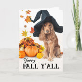 Carte Yappy Fall Y’all Halloween Cocker Spaniel (Devant)