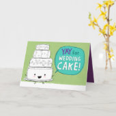 Carte YAY pour Mariage Cake ! Fantastique Mariage (Fleur jaune)