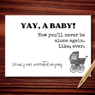 Carte Yay un bébé ne plus jamais seul