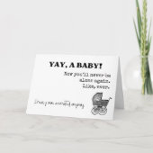 Carte Yay un bébé ne plus jamais seul (Devant)