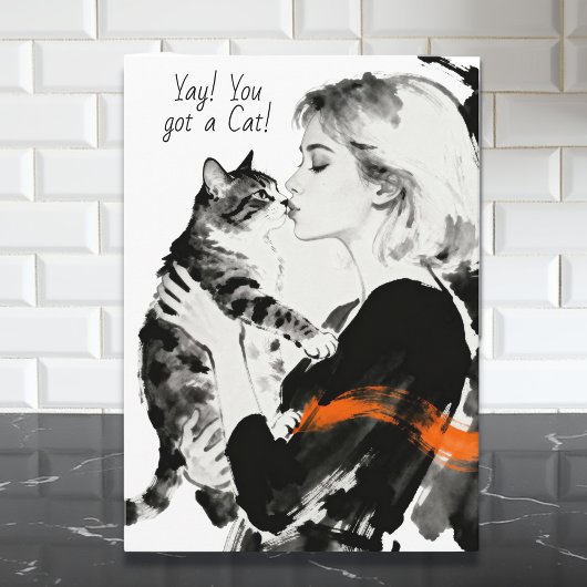 Carte Yay ! Vous avez un chat | Félicitations