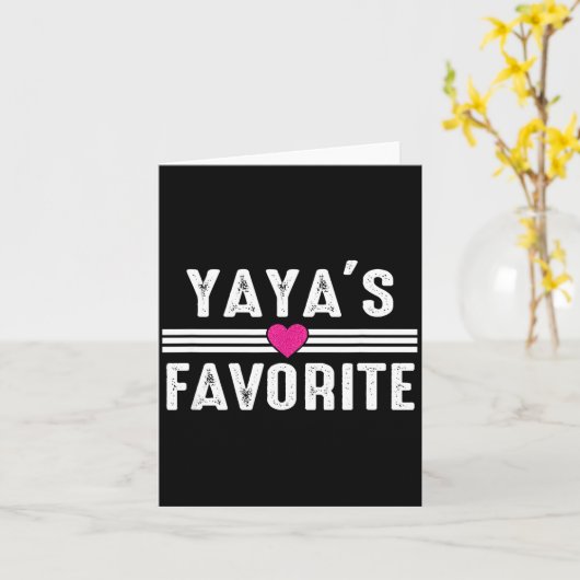 Carte Yaya's Favorite (Fleur jaune)