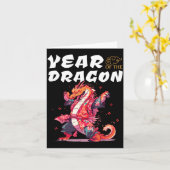 Carte Year Of The Dragon Funny Dragons Chinese Zodiac Si (Fleur jaune)