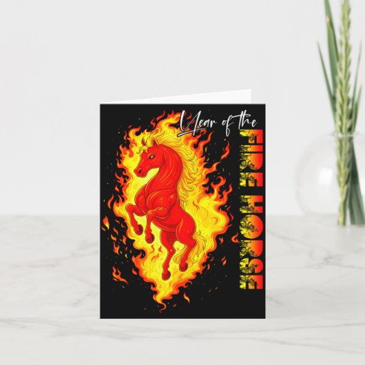 Carte Year Of The Fire Horse Happy Chinese Lunar New Yea (Devant)