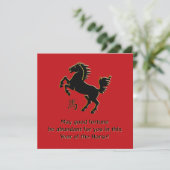Carte Year of the Horse Flat Greeting Card (Debout devant)