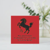 Carte Year of the Horse Flat Greeting Card (Debout devant)