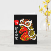 Carte Year Of The Horse Lunar New Year Funny Chinese New (Fleur jaune)
