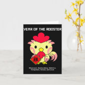 Carte Year Of The Rooster Chinese Zodiac Lunar New Year (Fleur jaune)