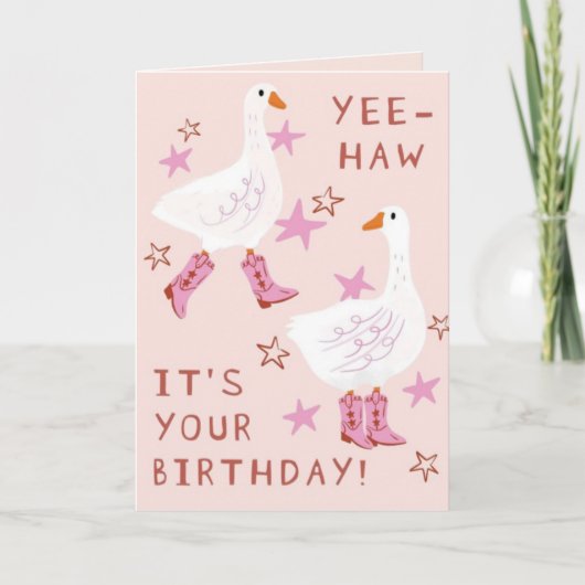 Carte Yee Haw, C'est votre message d'anniversaire (Devant)