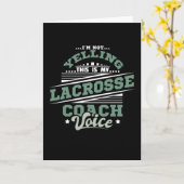 Carte Yelling Lacrosse Coach (Fleur jaune)