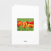 Carte Yellow And Red Tulips (Dos)