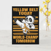 Carte Yellow Belt Today World-champ Tomorrow Panda Karat (Fleur jaune)