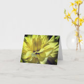 Carte Yellow Dahlia Flower Petals Photography Note (Fleur jaune)