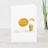 Carte yellow　flower　new year (Devant)