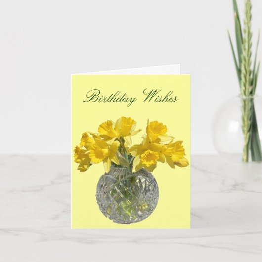 Carte Yellow Flowers Daffodil Birthday (Devant)