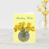 Carte Yellow Flowers Daffodil Birthday (Fleur jaune)