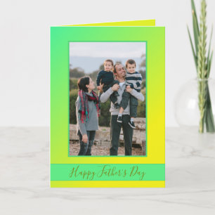 Carte Yellow Green Ombre Happy Fête des pères Photo