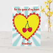 Carte Yellow Heart Grandma Card (Fleur jaune)