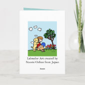 Carte Yellow Labrador Angel (Dos)