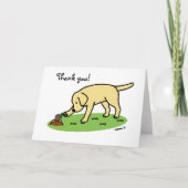 Carte Yellow Labrador Friendly Thank (Devant)