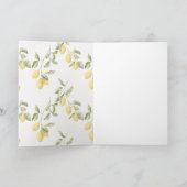 Carte Yellow Lemons Fruit Lemonade (Intérieur)