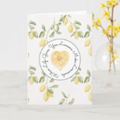 Carte Yellow Lemons Fruit Lemonade (Fleur jaune)