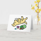 Carte Yellow Mischier, oeil latéral du Labrador (Fleur jaune)