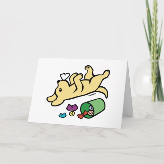 Carte Yellow Mischier, oeil latéral du Labrador (Devant)