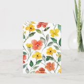 Carte Yellow Orange Flowers Thinking of You (Dos)