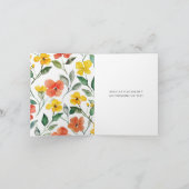 Carte Yellow Orange Flowers Thinking of You (Intérieur)