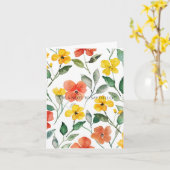 Carte Yellow Orange Flowers Thinking of You (Fleur jaune)