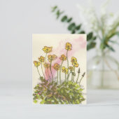 Carte Yellow Poppies Wildflowers Greetings Card (Debout devant)
