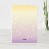 Carte Yellow Purple White Bokeh Dots Snowman Christmas (Dos)
