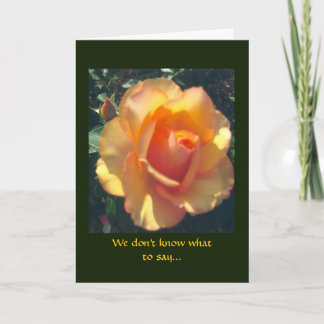Carte Yellow Rose heartfelt sympathy card