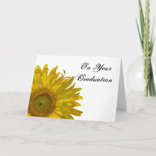 Carte Yellow Sunflower Graduation Congratulations