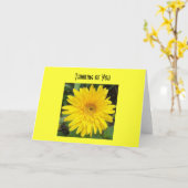 Carte yellowgerberdaisy, pensant à vous (Fleur jaune)