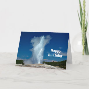 Carte Yellowstone Old Faithcape Photo Anniversaire