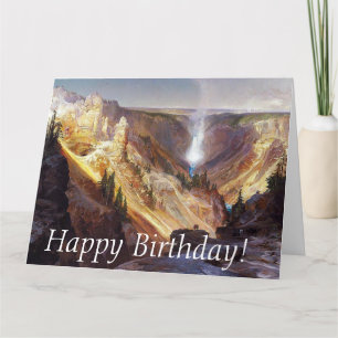 Carte Yellowstone Waterfall Canyon Big Birthday Card