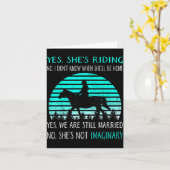 Carte Yes She's Riding No I Don't Know When She'll Be Ho (Fleur jaune)