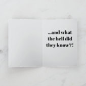 Carte "Yesterday and today" (Any) Joke (Intérieur)