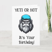 Carte Yeti ou pas, c'est ton anniversaire (Devant)