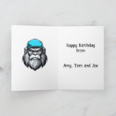 Carte Yeti ou pas, c'est ton anniversaire (Intérieur)